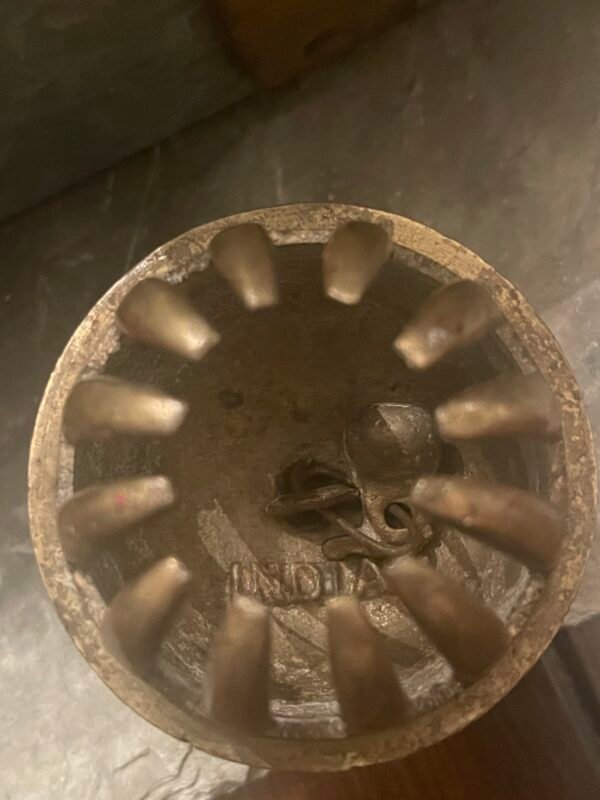 Vintage Brass India Elephant Claw Bell - Image 4