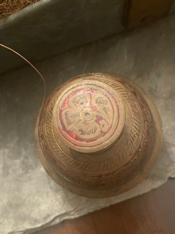 Vintage Brass India Elephant Claw Bell - Image 3