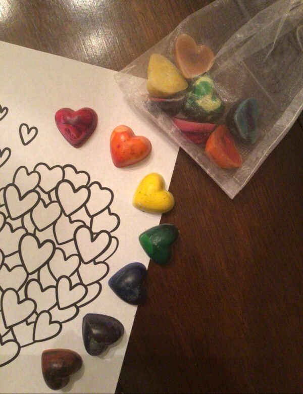 Mini Heart Crayons