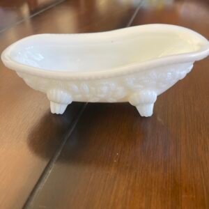 Vintage Avon Milk Glass Clawfoot Bathtub