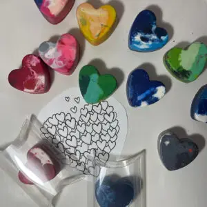 Crayons Shimmer Hearts - Valentine's Day Party Favors
