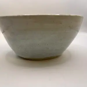 Pottery Bowl - Medium- Glazed - Light Blue  and Tan