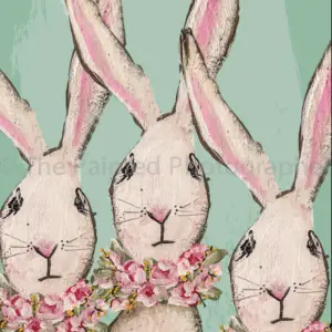 AliRose Triplets Bunnies - Rice Paper - Connie's Lines and Designs