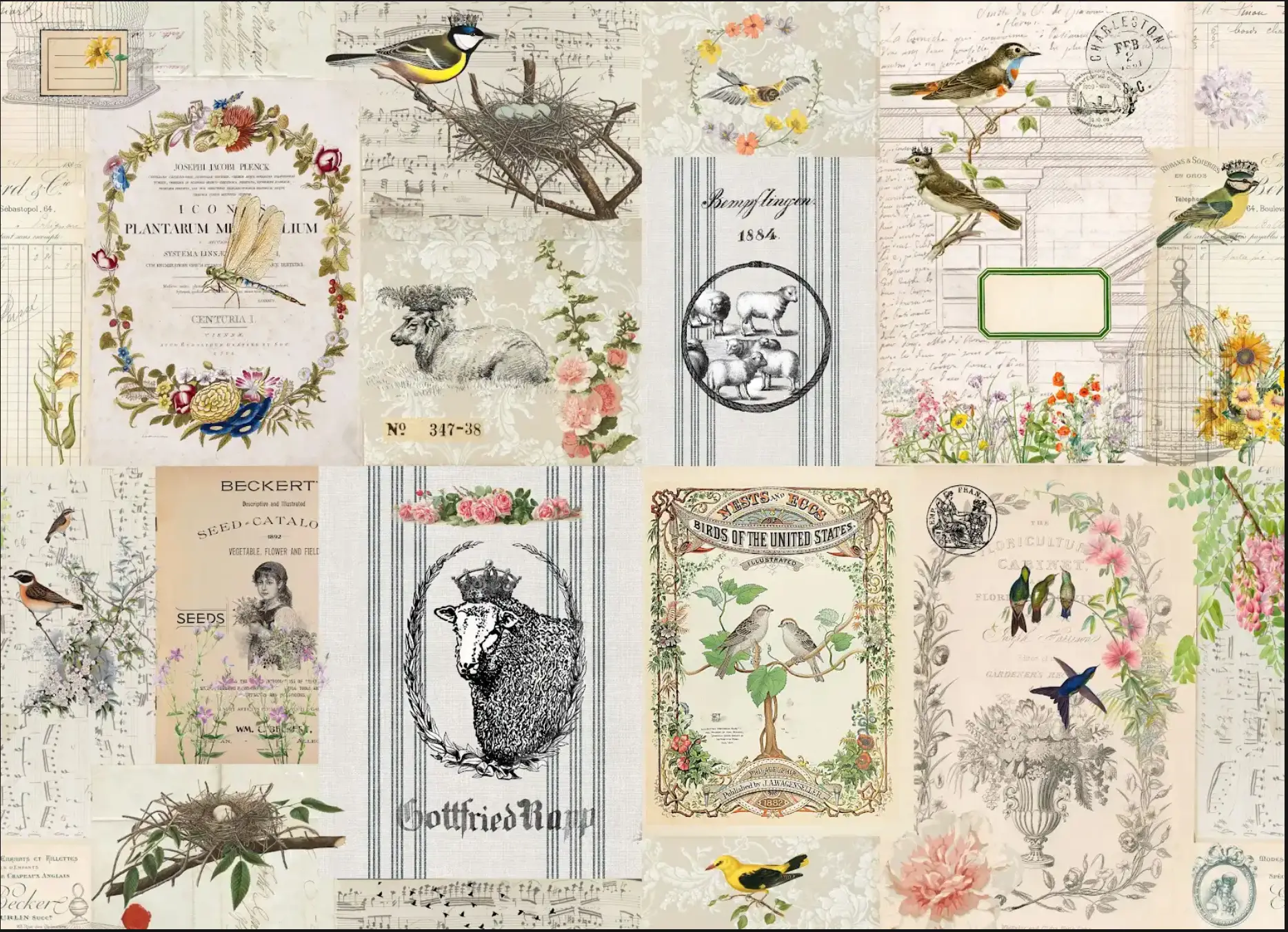 Spring Masterboard - Roycycled Decoupage Paper