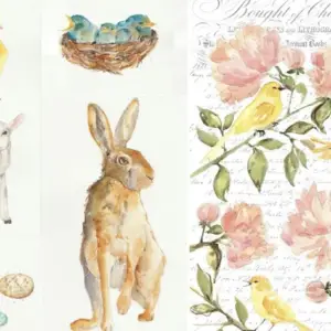 Spring Blocks  - Roycycled Decoupage Paper