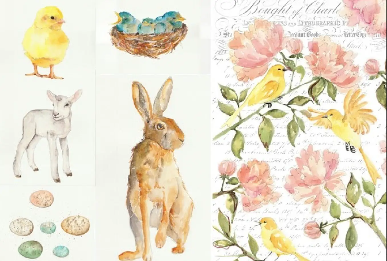 Spring Blocks - Roycycled Decoupage Paper