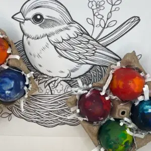 Egg Crayons - Set of 4  (red, orange, green, blue)