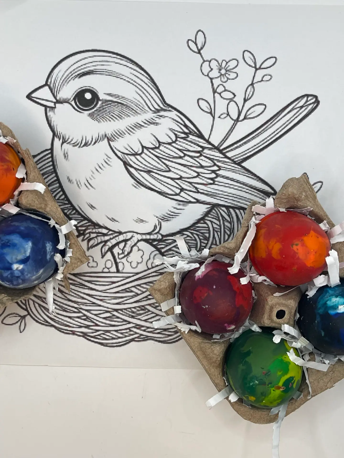 Egg Crayons - Set of 4 (red, orange, green, blue)