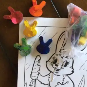 Bunny Crayons - set of 5 (Primary Colors)