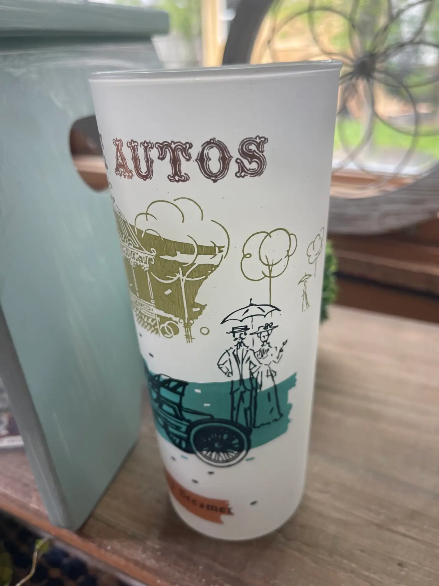 Anchor Hocking Antique Autos 15 oz. Frosted Glass Tumblers Set of 4 - Image 4