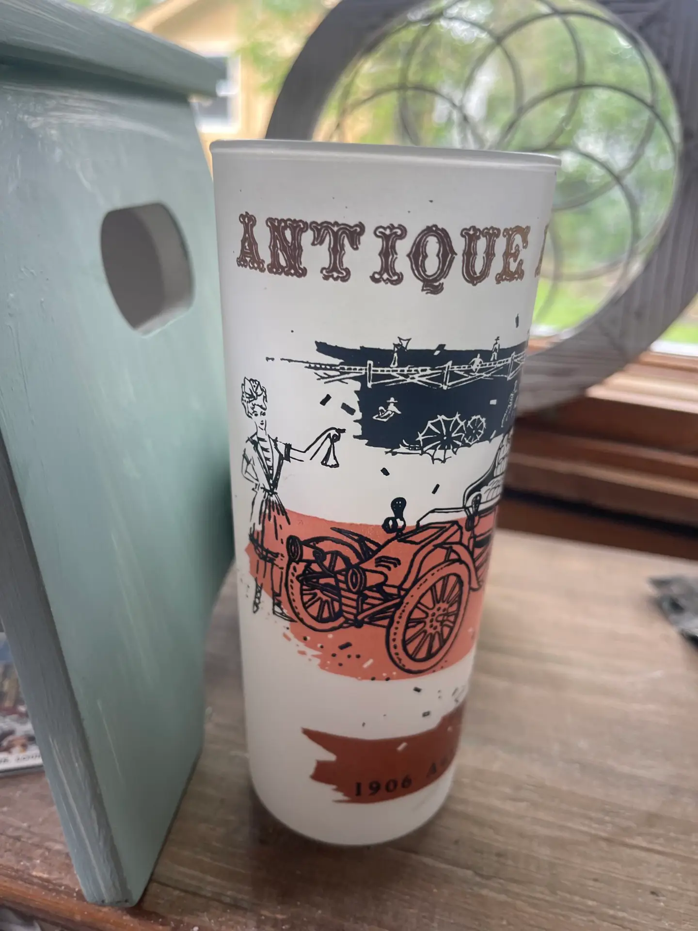 Anchor Hocking Antique Autos 15 oz. Frosted Glass Tumblers Set of 4 - Image 3