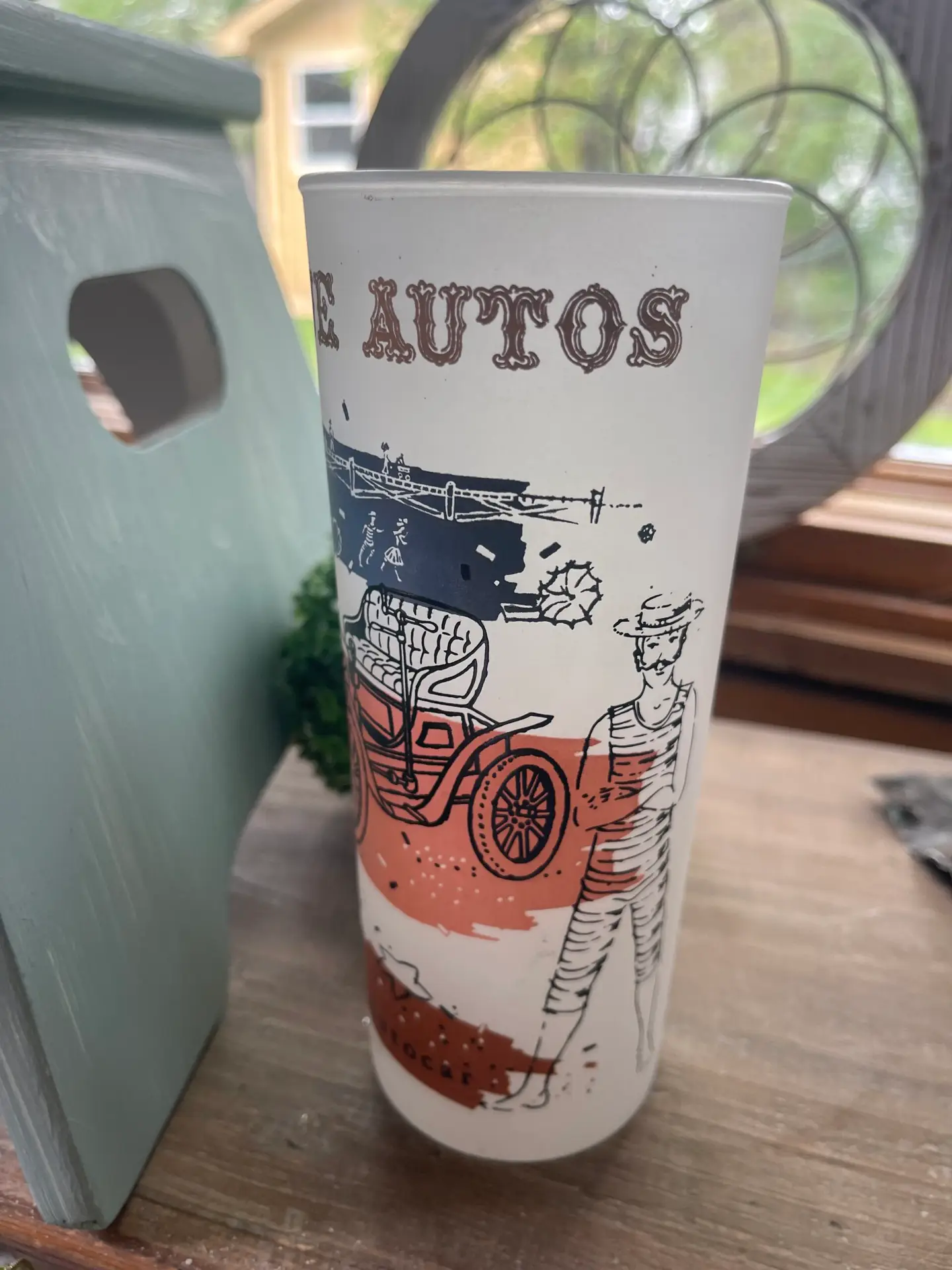 Anchor Hocking Antique Autos 15 oz. Frosted Glass Tumblers Set of 4 - Image 2