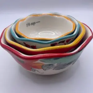 The Pioneer Woman Floral and Whimsy Nesting Measuring Cup Set (4)