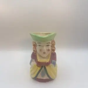 Vintage Figural Toby Pitcher - Colonial Woman 4"