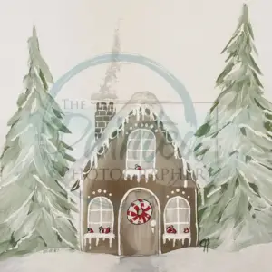 Candy Cane Cottage- Connie's Lines and Designs Rice Paper