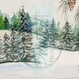 Silent Pines- Connie's Lines and Designs Rice Paper
