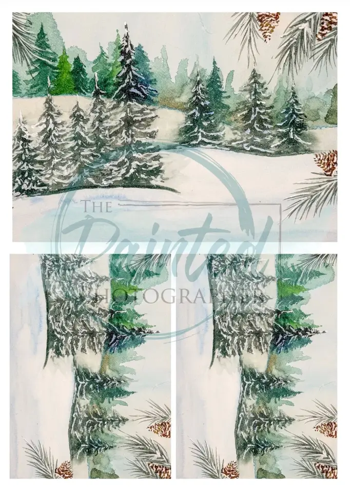 Silent Pines (Multiple)- Connie's Lines and Designs Rice Paper